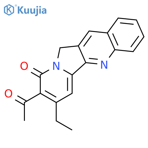 Indolizino[1,2-b]quinolin-9(11H)-one, 8-acetyl-7-ethyl- structure