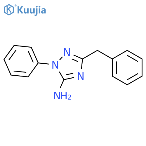 1H-1,2,4-TRIAZOL-5-AMINE, 1-PHENYL-3-(PHENYLMETHYL)- structure