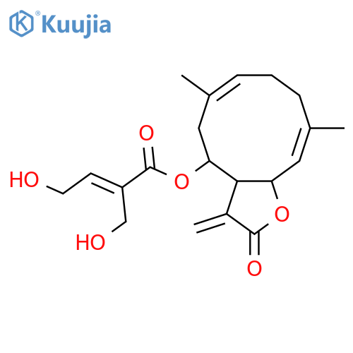 2-Butenoic acid,4-hydroxy-2-(hydroxymethyl)-,(3aR,4R,6E,10E,11aR)-2,3,3a,4,5,8,9,11a-octahydro-6,10-dimethyl-3-methylene-2-oxocyclodeca[b]furan-4-ylester, (2E)- structure
