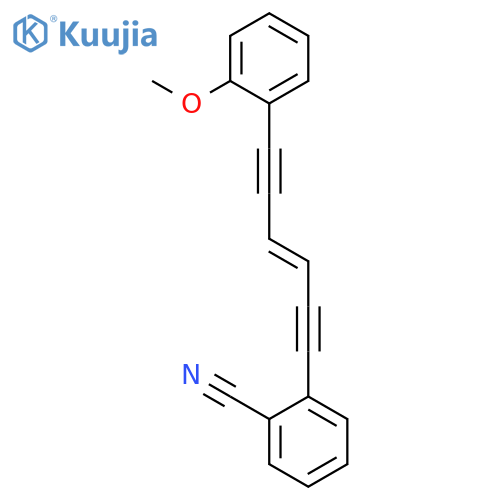 Benzonitrile, 2-[6-(2-methoxyphenyl)-3-hexene-1,5-diynyl]- structure