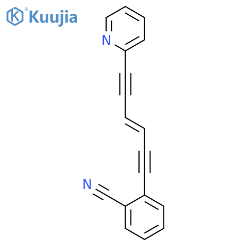 Benzonitrile, 2-[6-(2-pyridinyl)-3-hexene-1,5-diynyl]- structure