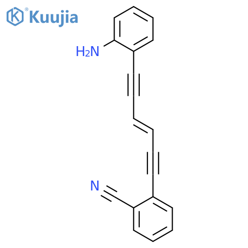 Benzonitrile, 2-[6-(2-aminophenyl)-3-hexene-1,5-diynyl]- structure