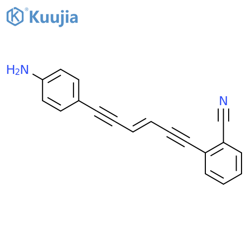 Benzonitrile, 2-[6-(4-aminophenyl)-3-hexene-1,5-diynyl]- structure