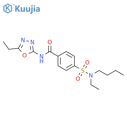 4-butyl(ethyl)sulfamoyl-N-(5-ethyl-1,3,4-oxadiazol-2-yl)benzamide structure