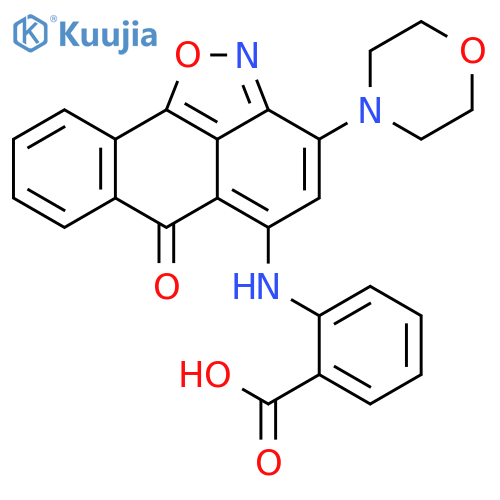 2-{[12-(morpholin-4-yl)-8-oxo-15-oxa-14-azatetracyclo[7.6.1.0^{2,7}.0^{13,16}]hexadeca-1(16),2(7),3,5,9,11,13-heptaen-10-yl]amino}benzoic acid structure