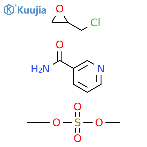 Sulfuricacid,dimethylester,compd.with(chloromethyl)oxiranepolymerwith3-pyridinecarboxamide structure