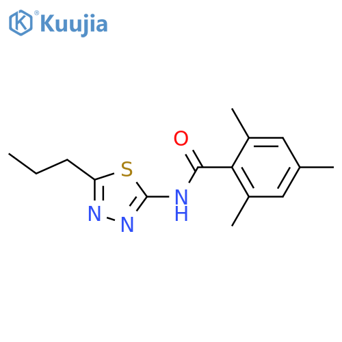 2,4,6-trimethyl-N-(5-propyl-1,3,4-thiadiazol-2-yl)benzamide structure