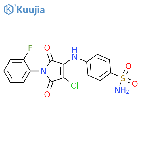 <br>4-((4-Chloro-1-(2-fluorophenyl)-2,5-dioxo-2,5-dihydro-1H-pyrrol-3-yl)amino) benzenesulfonamide structure