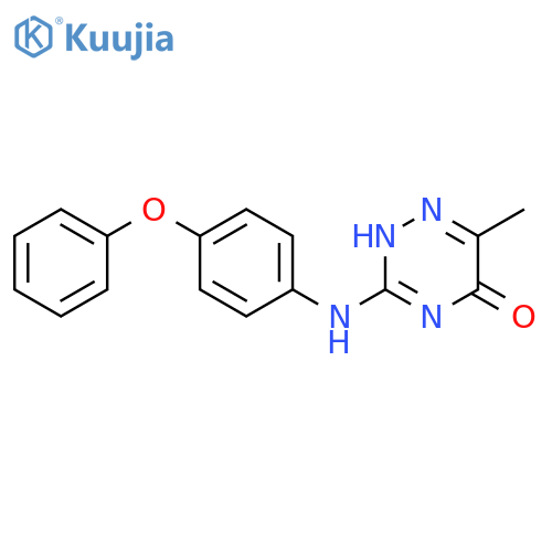 6-methyl-3-(4-phenoxyphenyl)amino-4,5-dihydro-1,2,4-triazin-5-one structure