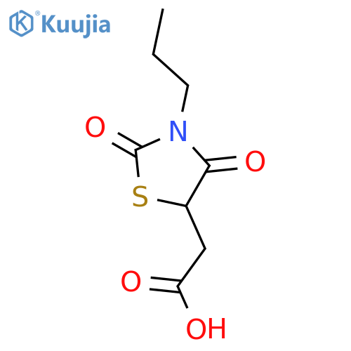2-(2,4-dioxo-3-propyl-1,3-thiazolidin-5-yl)acetic acid structure
