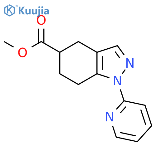 Methyl 1-(pyridin-2-yl)-4,5,6,7-tetrahydro-1H-indazole-5-carboxylate structure