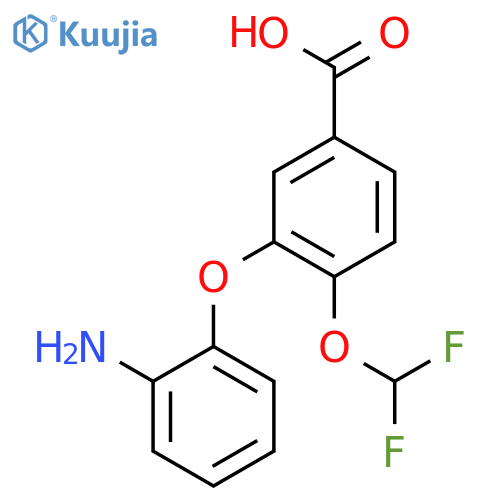 Benzoic acid, 3-(2-aminophenoxy)-4-(difluoromethoxy)- structure