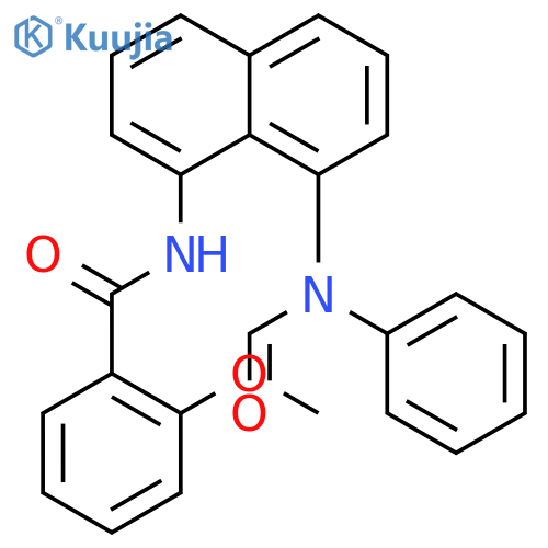 Benzamide, N-[8-(formylphenylamino)-1-naphthalenyl]-2-methoxy- structure