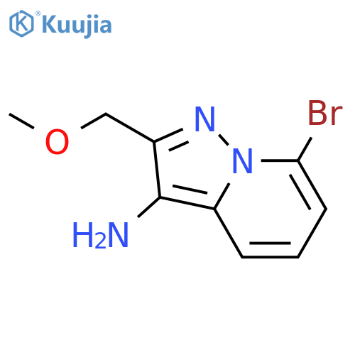 PYRAZOLO[1,5-A]PYRIDIN-3-AMINE, 7-BROMO-2-(METHOXYMETHYL)- structure