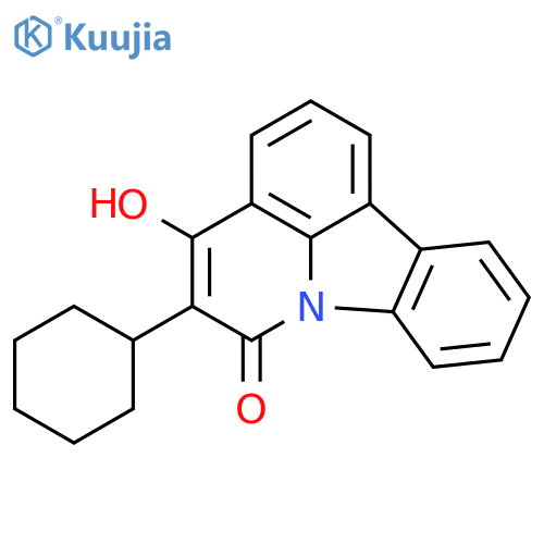 6H-Pyrido[3,2,1-jk]carbazol-6-one, 5-cyclohexyl-4-hydroxy- structure