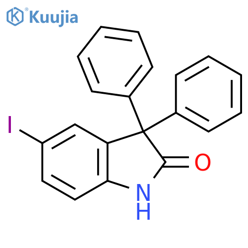 2H-Indol-2-one, 1,3-dihydro-5-iodo-3,3-diphenyl- structure
