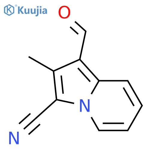 1-formyl-2-methylindolizine-3-carbonitrile structure