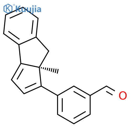Benzaldehyde, 3-[(8aS)-8,8a-dihydro-8a-methylcyclopent[a]inden-1-yl]- structure