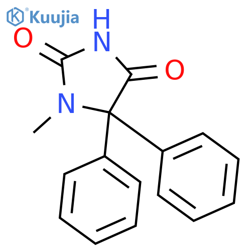 2,4-Imidazolidinedione, 1-methyl-5,5-diphenyl- structure