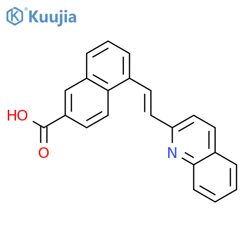 2-Naphthalenecarboxylic acid, 5-[(1E)-2-(2-quinolinyl)ethenyl]- structure