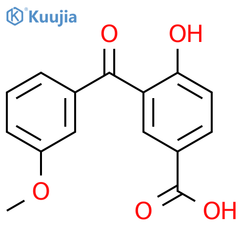 4-Hydroxy-3-(3-methoxybenzoyl)benzoic acid structure