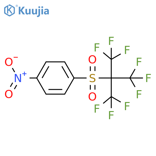 Benzene, 1-nitro-4-[[2,2,2-trifluoro-1,1-bis(trifluoromethyl)ethyl]sulfonyl]- structure