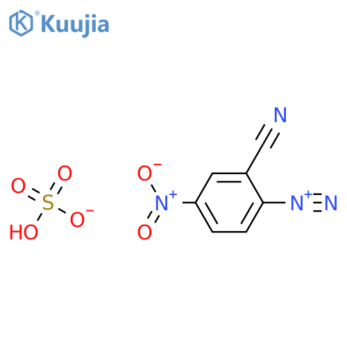 2-cyano-4-nitrobenzenediazonium hydrogen sulfate structure