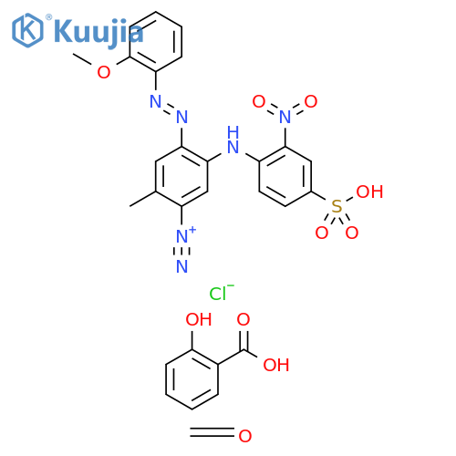 Benzenediazonium, 4-[(2-methoxyphenyl)azo]-2-methyl-5-[(2-nitro-4-sulfophenyl)amino]-, chloride, reaction products with formaldehyde-salicylic acid polymer structure