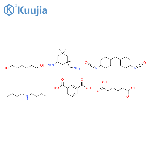 1,3-Benzenedicarboxylicacid,polymerwith5-amino-1,3,3-trimethylcyclohexanemethanamine,hexanedioicacid,1,6-hexanedioland1,1'-methylenebis[4-isocyanatocyclohexane],N-butyl-1-butanamine-modified structure