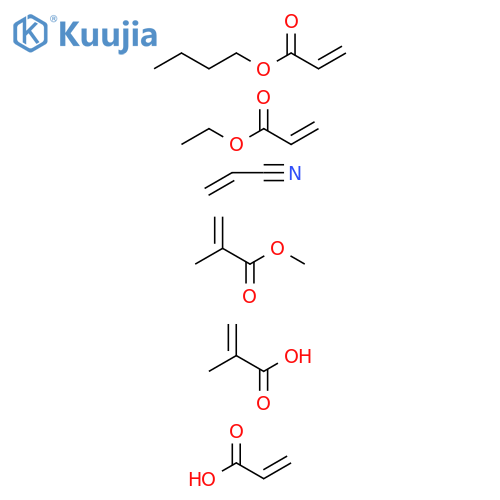 2-Propenoicacid,2-methyl-,polymerwithbutyl2-propenoate,ethyl2-propenoate,methyl2-methyl-2-propenoate,2-propenenitrileand2-propenoicacid,ammoniumsalt structure