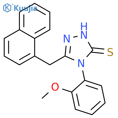 4-(2-methoxyphenyl)-3-(naphthalen-1-ylmethyl)-1h-1,2,4-triazole-5-thione;hydrochloride structure