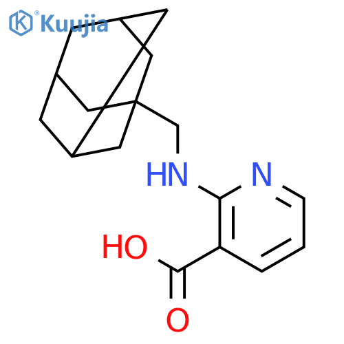 3-PYRIDINECARBOXYLIC ACID, 2-[(TRICYCLO[3.3.1.13,7]DEC-1-YLMETHYL)AMINO]- structure