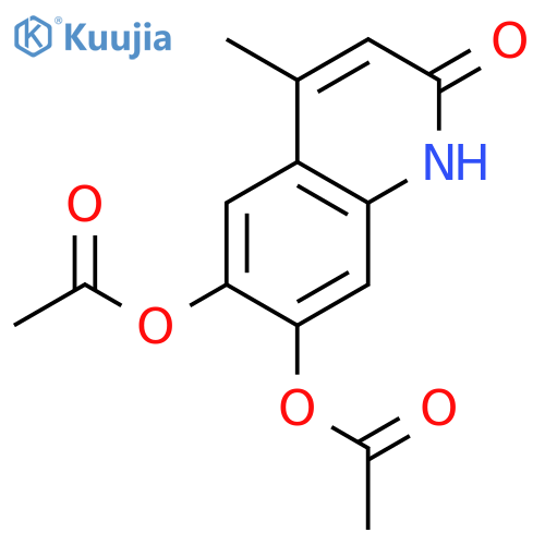 2(1H)-Quinolinone, 6,7-bis(acetyloxy)-4-methyl- structure