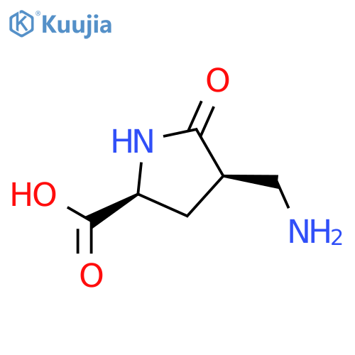 L-proline, 4-(aminomethyl)-5-oxo-, (4r)-(9ci) structure