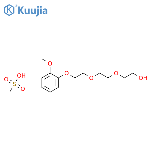 Ethanol, 2-[2-[2-(2-methoxyphenoxy)ethoxy]ethoxy]-, methanesulfonate structure
