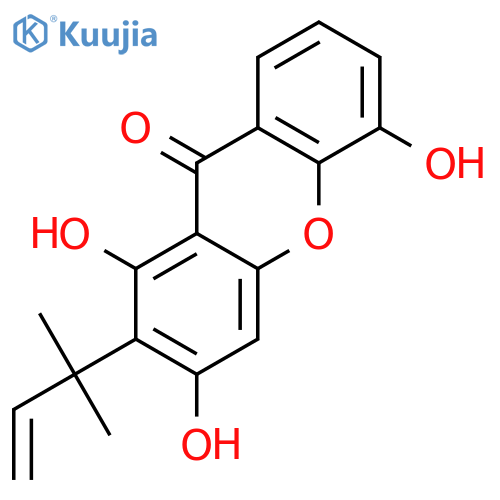 9H-Xanthen-9-one, 2-(1,1-dimethyl-2-propenyl)-1,3,5-trihydroxy- structure