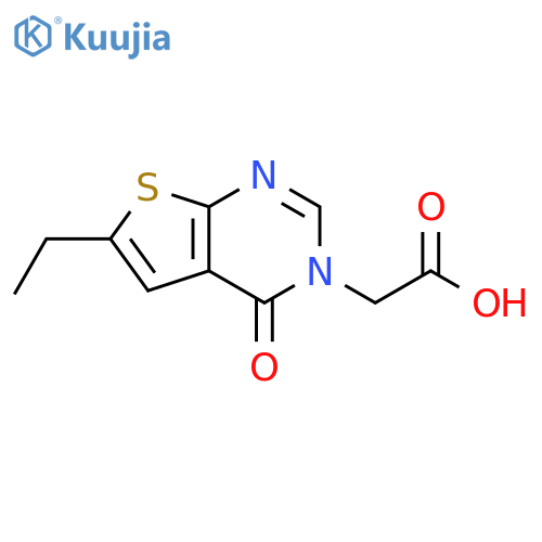 (6-Ethyl-4-oxo-4H-thieno[2,3-d]-pyrimidin-3-yl)-acetic acid structure