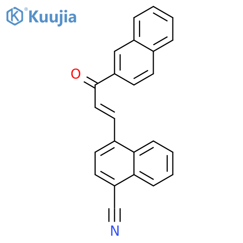 1-Naphthalenecarbonitrile, 4-[3-(2-naphthalenyl)-3-oxo-1-propenyl]- structure