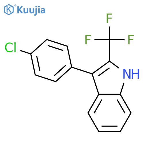 1H-INDOLE, 3-(4-CHLOROPHENYL)-2-(TRIFLUOROMETHYL)- structure