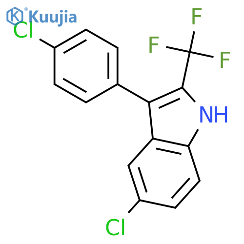 1H-INDOLE, 5-CHLORO-3-(4-CHLOROPHENYL)-2-(TRIFLUOROMETHYL)- structure