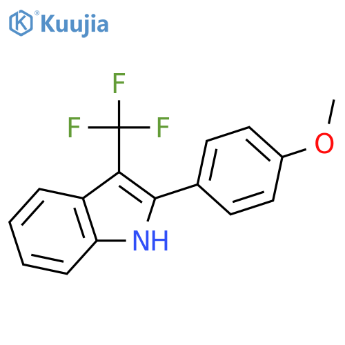 1H-Indole, 2-(4-methoxyphenyl)-3-(trifluoromethyl)- structure