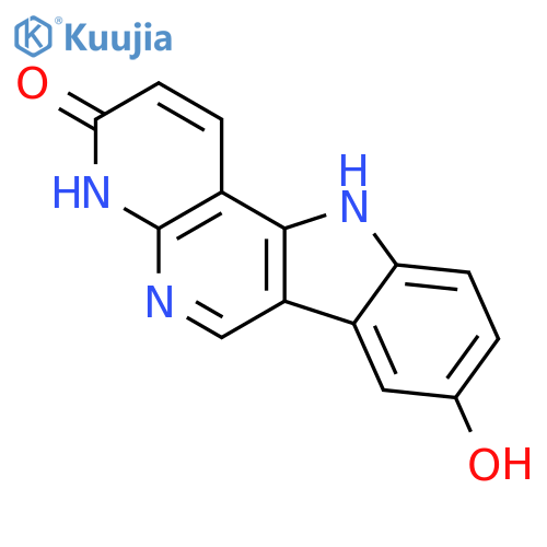 3H-Indolo[3,2-c][1,8]naphthyridin-3-one, 4,11-dihydro-8-hydroxy- structure