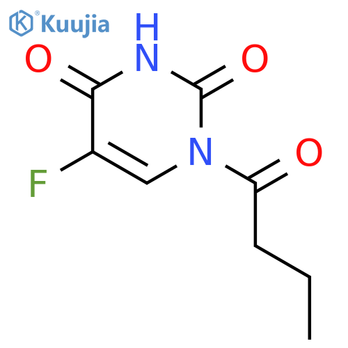 2,4(1H,3H)-Pyrimidinedione, 5-fluoro-1-(1-oxobutyl)- structure