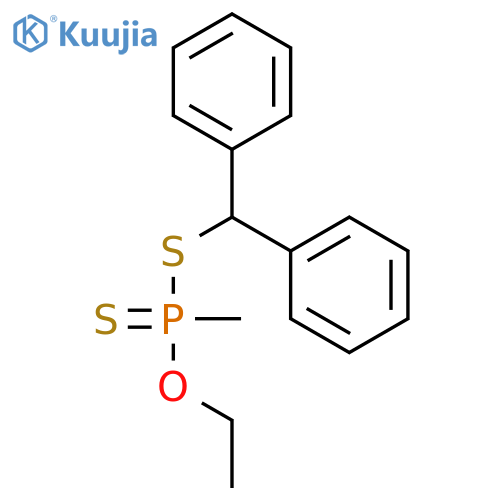 S-(diphenylmethyl) O-ethyl methylphosphonodithioate structure