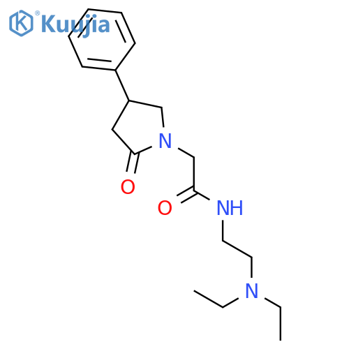 1-Pyrrolidineacetamide, N-[2-(diethylamino)ethyl]-2-oxo-4-phenyl- structure