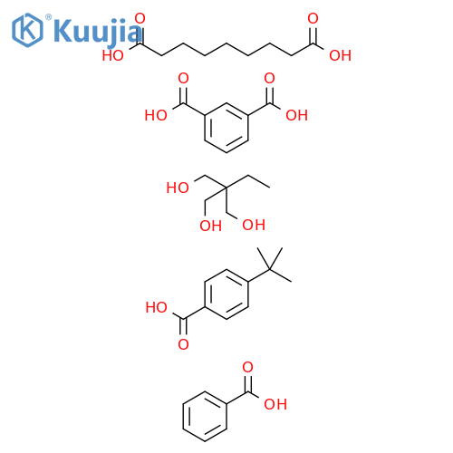 1,3-Benzenedicarboxylicacid,polymerwith2-ethyl-2-(hydroxymethyl)-1,3-propanediolandnonanedioicacid,benzoate4-(1,1-dimethylethyl)benzoate structure