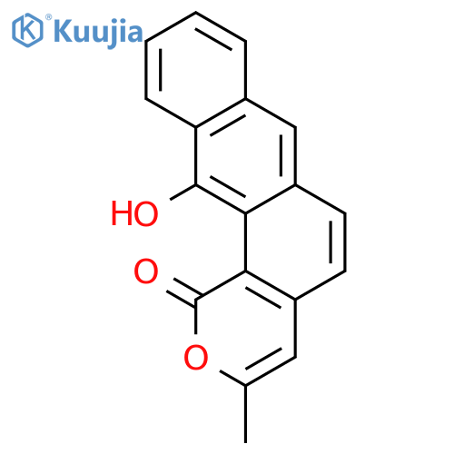 1H-Anthra[1,2-c]pyran-1-one, 12-hydroxy-3-methyl- structure