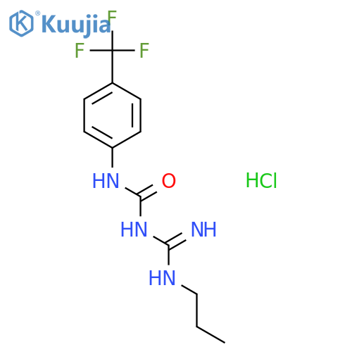 1-(propylcarbamimidoyl)-3-[4-(trifluoromethyl)phenyl]urea hydrochloride structure