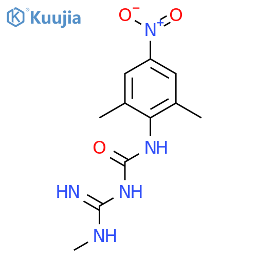1-(2,6-dimethyl-4-nitrophenyl)-3-(methylcarbamimidoyl)urea structure