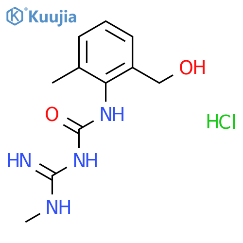 1-[2-(hydroxymethyl)-6-methylphenyl]-3-(methylcarbamimidoyl)urea hydrochloride structure